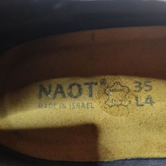 NAOT Burgundy Leather Heeled Loafers - Picture 4 of 14